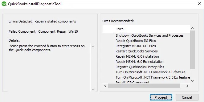 Run QuickBooks Component Repair Tool