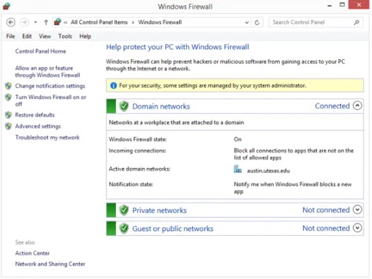 Set up Windows Firewall