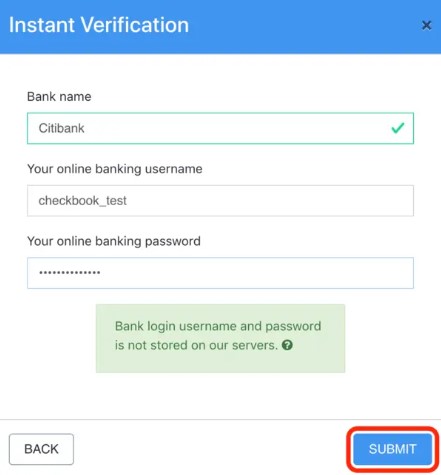 Verify the banking login credentials and login to your account