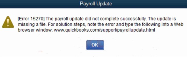 What is QuickBooks Error 15270