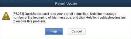 What is QuickBooks Error PS033