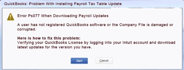 What is QuickBooks Error ps077