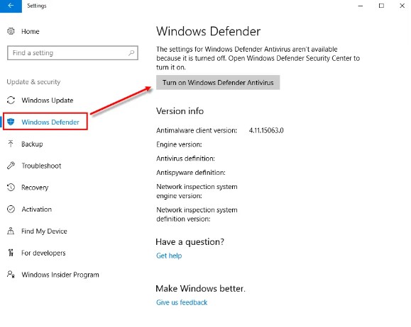 Windows Defender