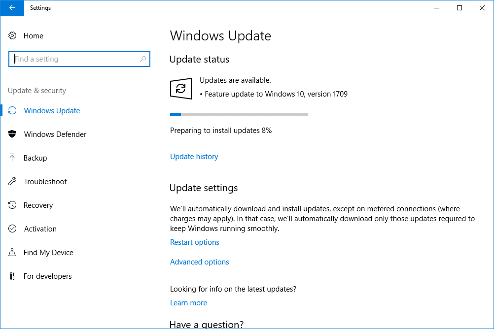 Performing Windows Update
