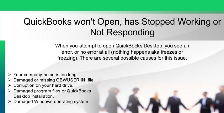 Why won't Quickbooks Open reasons