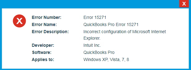 QuickBooks Error 15271 Message