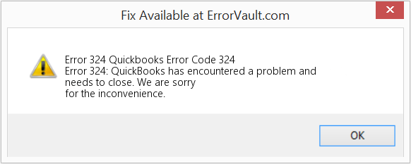 QuickBooks Error 324 Message