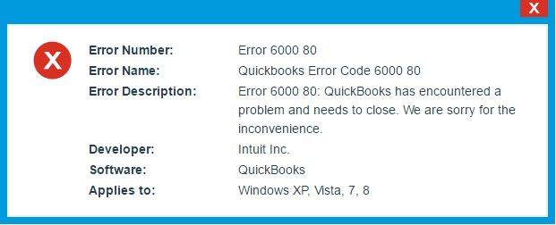 Quickbooks Error 6000 80: All Explained