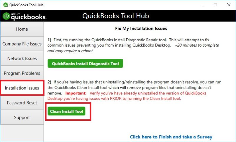 QuickBooks Clean Install Tool