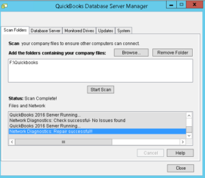 QuickBooks DataBase Server Manager
