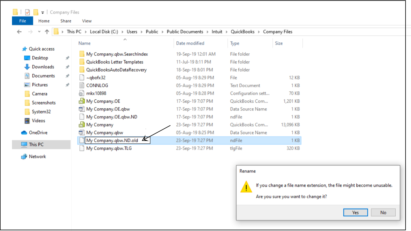 Renaming the Transaction Log File (.TLG) and Network Data File (.ND) 