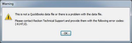 quickbooks error -6147