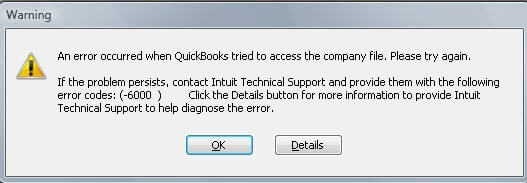 Quickbooks Error 6000 80 