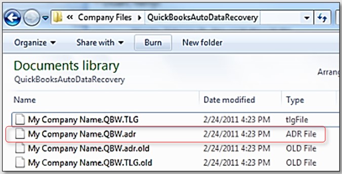 Use ADR to repair the company file data