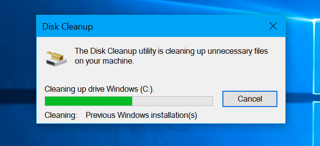 Disk Cleanup tool