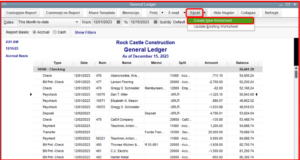 Print a General Ledger in QuickBooks