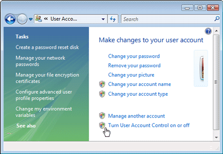 Disable User Account Control