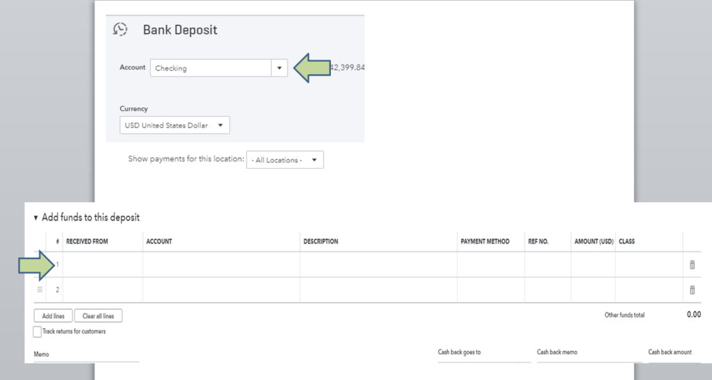 Fill right amount in the amount column