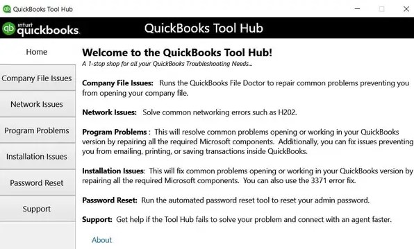 Make use of the QuickBooks tool hub