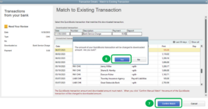Match the deposits to existing transactions