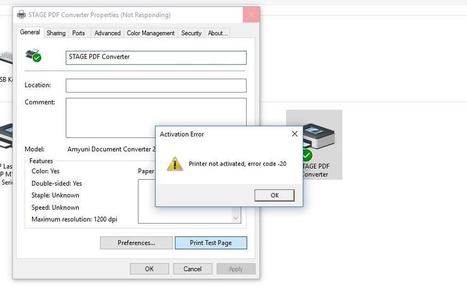 QuickBooks Error Code 20 Printer Not Activated