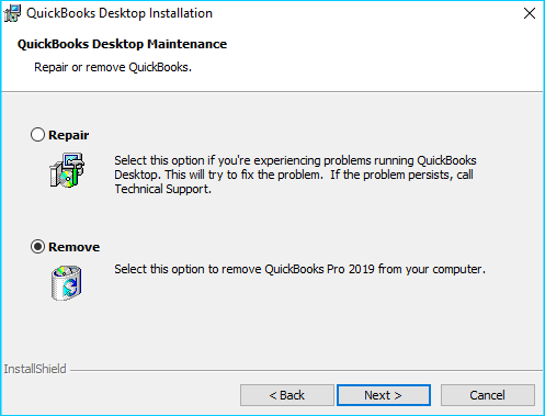 Uninstall the software To fix quickbooks printer not activated error code 20