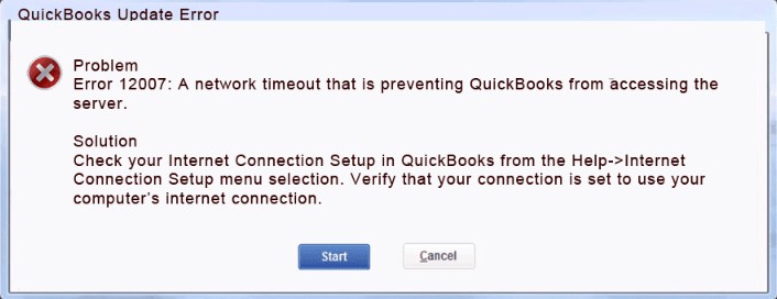 What is QuickBooks Update Error 12007