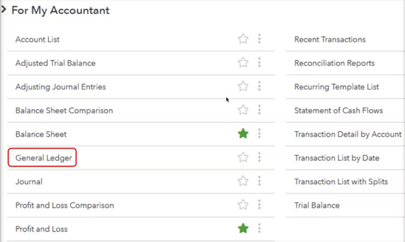 What is a QuickBooks General Ledger