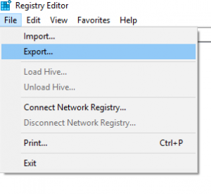 Windows Registry Export