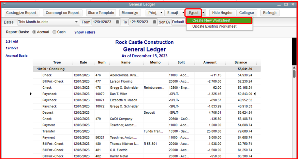 Here is How To Print General Ledger in Quickbooks