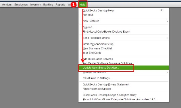 QuickBooks desktop update