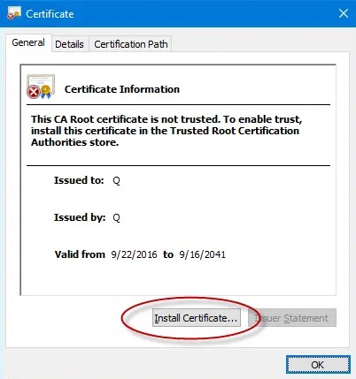 Install Digital signature certificate