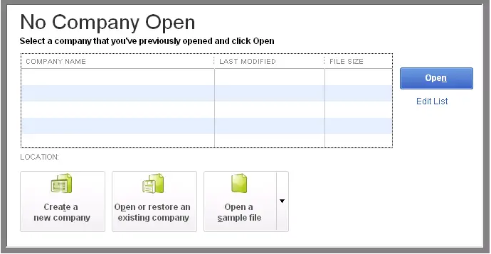 No Company Open Window