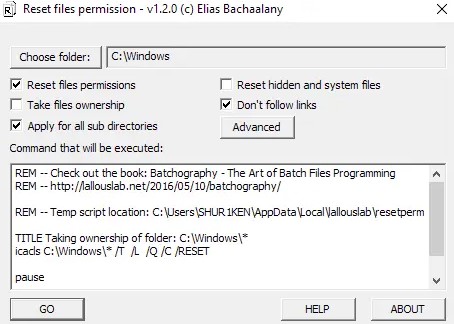 Reset and Reboot permissions for the TEMP folder