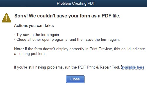 What is QuickBooks Won’t Print Error