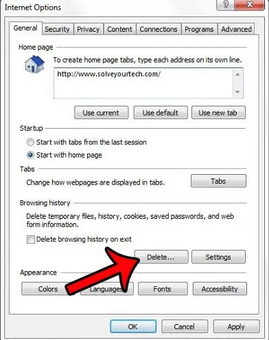 Clear the Cache Data Folder of MS Internet Explorer or Default Browser