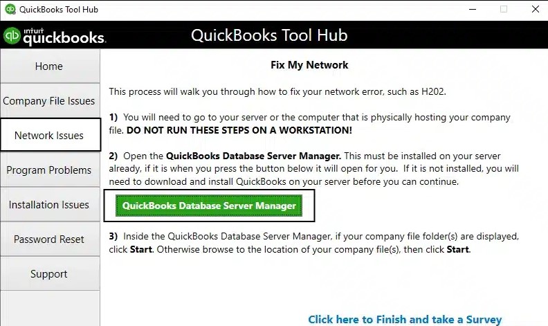 Function QuickBooks Database Server Manager