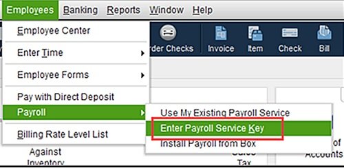 QuickBooks Error PS036: Edit Incorrect Payroll Service Key 
