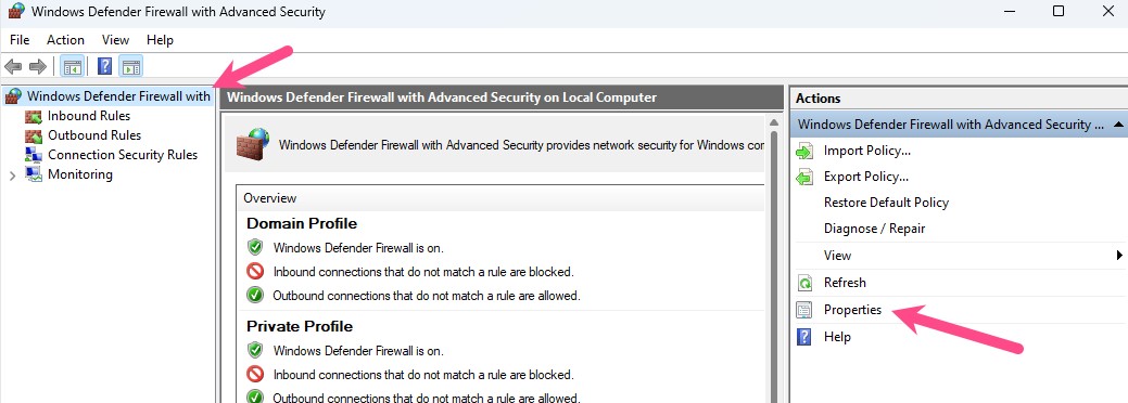 Configure Firewall settings and manage Windows Defender