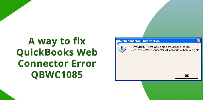 error code 1085 web connector
