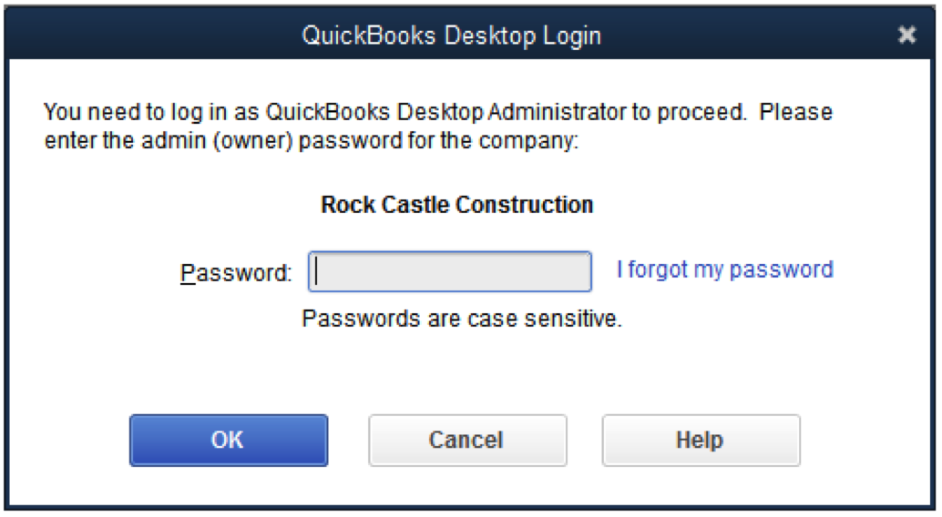 techniques to change quickbooks password manually