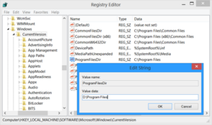 Change-default-Program-Files-installation-folder