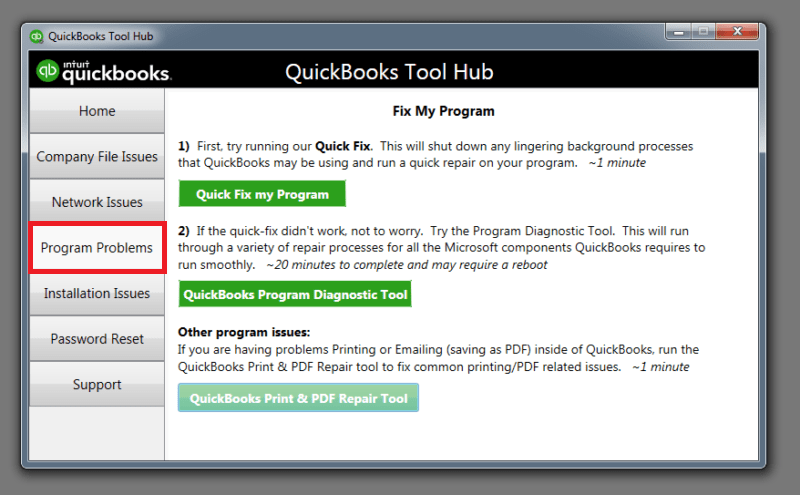 Program-Problems-tab-in-QuickBooks-Tool-Hub