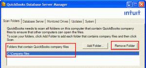 Removing folder from QuickBooks