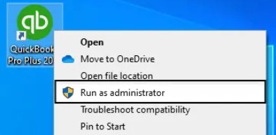 Process QuickBooks as an Administrator