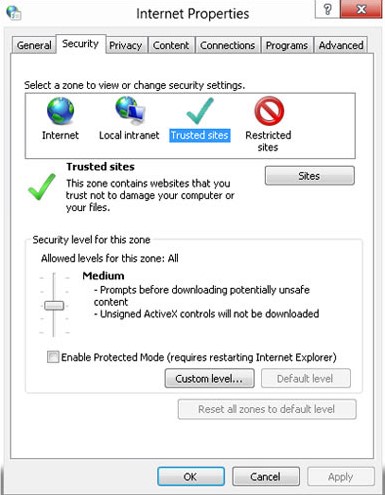 Change Internet Explorer privacy controls