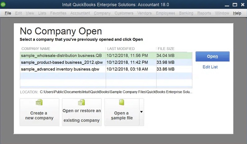 Change the name of the company file in QuickBooks Desktop