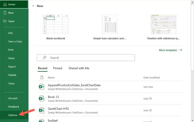 Configuring Your Excel