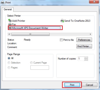 Control XPS document writer’s Windows user permissions