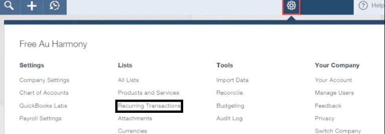 Creating Memorized Transaction for QuickBooks Online